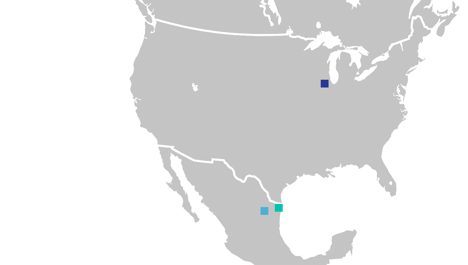 IMS Buhrke-Olson Locations Map U.S.A and Mexico