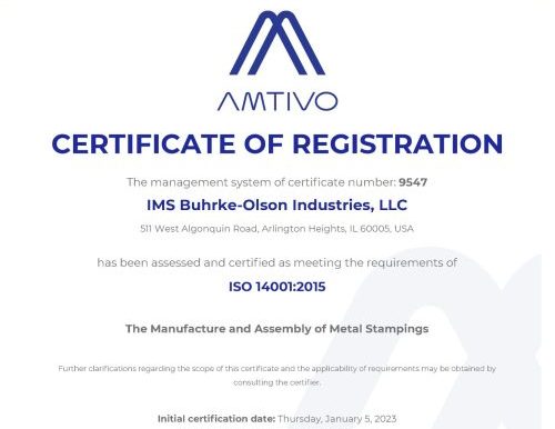 Arglinton Heights ISO 14001:2015 Certificate